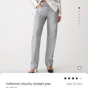 NWT Silver Metallic Jeans (SOLD OUT ON JCREW SITE NOW!)